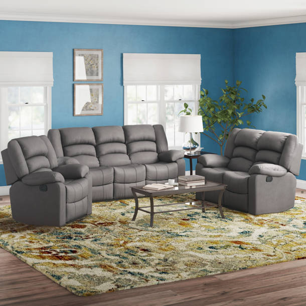 Red Barrel Studio® Aum 3 Piece Reclining Living Room Set & Reviews